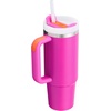 STANLEY Quencher H2.0 Tumbler with Handle and Straw 40 oz | Flowstate 3-Position Lid | Cup Holder Compatible for Travel | Insulated Stainless Steel Cup | BPA-Free | Chili Red Fireworks(Vivid Violet)