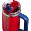 STANLEY Quencher ProTour Flip Straw Tumbler with Leakproof Lid, 30 oz | Built-in Straw and Handle | Cup Holder Compatible for Travel | insulated Stainless Steel Cup | BPA-Free | Team Light Blue White(Team Red Dark Blue)