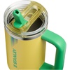 STANLEY Quencher ProTour Flip Straw Tumbler with Leakproof Lid, 30 oz | Built-in Straw and Handle | Cup Holder Compatible for Travel | insulated Stainless Steel Cup | BPA-Free | Team Light Blue White(Team Yellow Green)