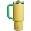 STANLEY x Caitlin Clark Quencher ProTour Flip Straw Tumbler with Leakproof Lid, 30 oz | Built-in Straw and Handle | Cup Holder Compatible for Travel | Insulated Stainless Steel | BPA-Free | Blacktop(Team Yellow Green)