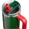 STANLEY x Caitlin Clark Quencher ProTour Flip Straw Tumbler with Leakproof Lid, 30 oz | Built-in Straw and Handle | Cup Holder Compatible for Travel | Insulated Stainless Steel | BPA-Free | Blacktop(Team Dark Green Red)