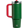 STANLEY x Caitlin Clark Quencher ProTour Flip Straw Tumbler with Leakproof Lid, 30 oz | Built-in Straw and Handle | Cup Holder Compatible for Travel | Insulated Stainless Steel | BPA-Free | Blacktop(Team Dark Green Red)