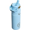 STANLEY x Messi IceFlow Flip Straw 2.0 Water Bottle, 24 oz | Built-In Straw with Larger Opening | Lightweight and Leak Resistant | Insulated Stainless Steel | BPA-Free | Messi Striker Blue