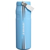 STANLEY IceFlow Flip Straw 2.0 Water Bottle, 24 oz | Built-In Straw with Larger Opening | Lightweight and Leak Resistant | Insulated Stainless Steel | BPA-Free | Team Light Blue White