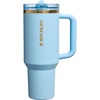 STANLEY x Caitlin Clark Quencher ProTour Flip Straw Tumbler with Leakproof Lid, 30 oz | Built-in Straw and Handle | Cup Holder Compatible for Travel | Insulated Stainless Steel | BPA-Free | Blacktop(Messi Striker Blue)