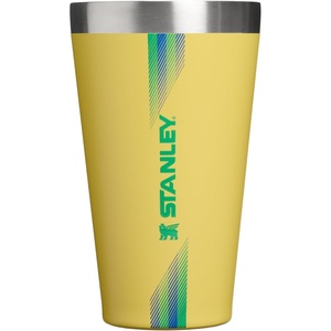 STANLEY Adventure Stacking Beer Pint Glass, 16 oz | Stackable Drinking Cup for Cold Beverages | Dishwasher Safe | Insulated Stainless Steel Tumbler | BPA-Free | Team Yellow Green