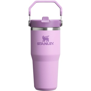 STANLEY IceFlow 2.0 Flip Straw Tumbler with Handle, 30 oz | Twist On Lid and Flip Up Straw | Leak Resistant Water Bottle | Insulated Stainless Steel | BPA-Free | Team Dark Green Red(Lilac)