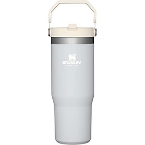STANLEY IceFlow 2.0 Flip Straw Tumbler with Handle, 30 oz | Twist On Lid and Flip Up Straw | Leak Resistant Water Bottle | Insulated Stainless Steel | BPA-Free | Team Dark Green Red(Cloud)
