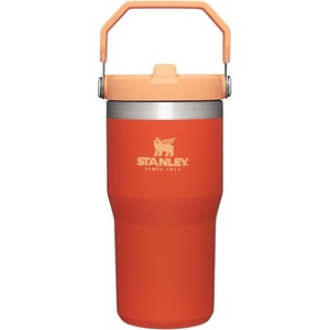 STANLEY IceFlow 2.0 Flip Straw Tumbler with Handle, 30 oz | Twist On Lid and Flip Up Straw | Leak Resistant Water Bottle | Insulated Stainless Steel | BPA-Free | Team Dark Green Red(Tigerlily)