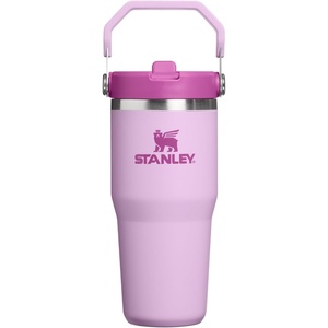 STANLEY IceFlow 2.0 Flip Straw Tumbler with Handle, 30 oz | Twist On Lid and Flip Up Straw | Leak Resistant Water Bottle | Insulated Stainless Steel | BPA-Free | Team Dark Green Red(Soft Orchid)