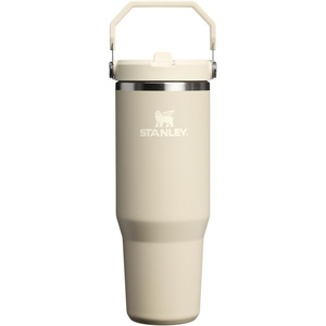 STANLEY IceFlow 2.0 Flip Straw Tumbler with Handle, 30 oz | Twist On Lid and Flip Up Straw | Leak Resistant Water Bottle | Insulated Stainless Steel | BPA-Free | Team Dark Green Red(Toasted Almond)