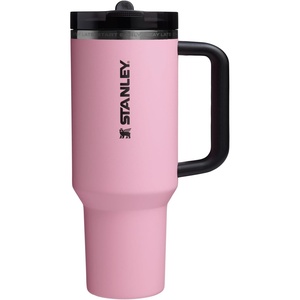 STANLEY x Caitlin Clark Quencher ProTour Flip Straw Tumbler with Leakproof Lid, 30 oz | Built-in Straw and Handle | Cup Holder Compatible for Travel | Insulated Stainless Steel | BPA-Free | Blacktop(Messi GOAT Pink)