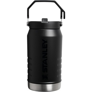 Stanley IceFlow 2.0 Flip Straw Jug with Handle 64 oz | Twist On Lid and Flip Up Straw | Leakproof for Travel and Sports | Insulated Stainless Steel | BPA-Free | Ash(Black 2.0)