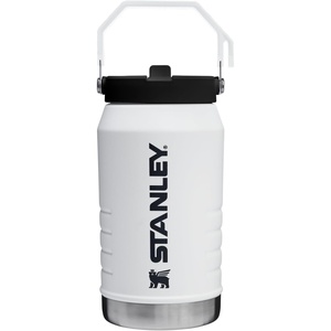 Stanley IceFlow 2.0 Flip Straw Jug with Handle 64 oz | Twist On Lid and Flip Up Straw | Leakproof for Travel and Sports | Insulated Stainless Steel | BPA-Free | Ash(Chalk)
