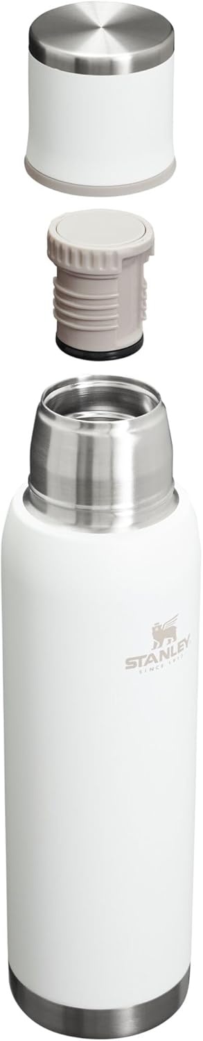 image:imageStanley AdventureToGo Vacuum Bottle 25 oz Wide Mouth with Leakproof Cup Lid Keep Drinks Hot or Cold Packable for Travel Insulated Stainless Steel Thermal Bottle BPAFree Spring GreenFrost