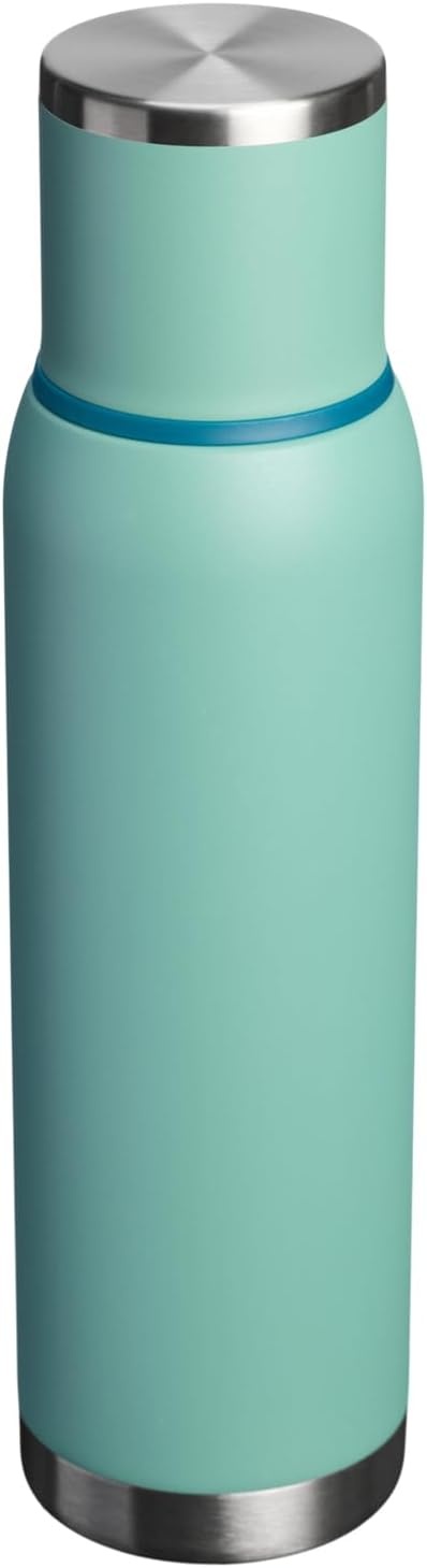 image:imageStanley AdventureToGo Vacuum Bottle 25 oz Wide Mouth with Leakproof Cup Lid Keep Drinks Hot or Cold Packable for Travel Insulated Stainless Steel Thermal Bottle BPAFree Blue SkySpring Green