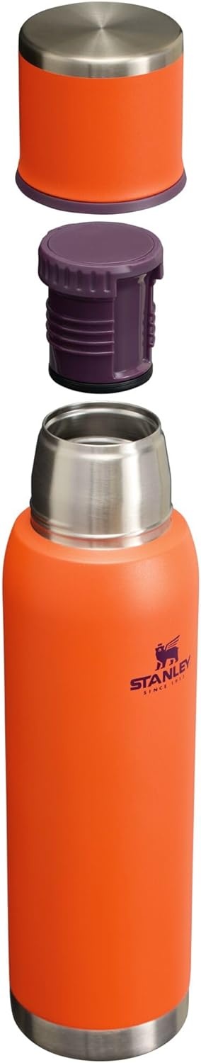 image:imageStanley AdventureToGo Vacuum Bottle 25 oz Wide Mouth with Leakproof Cup Lid Keep Drinks Hot or Cold Packable for Travel Insulated Stainless Steel Thermal Bottle BPAFree Spring GreenTigerlily Plum