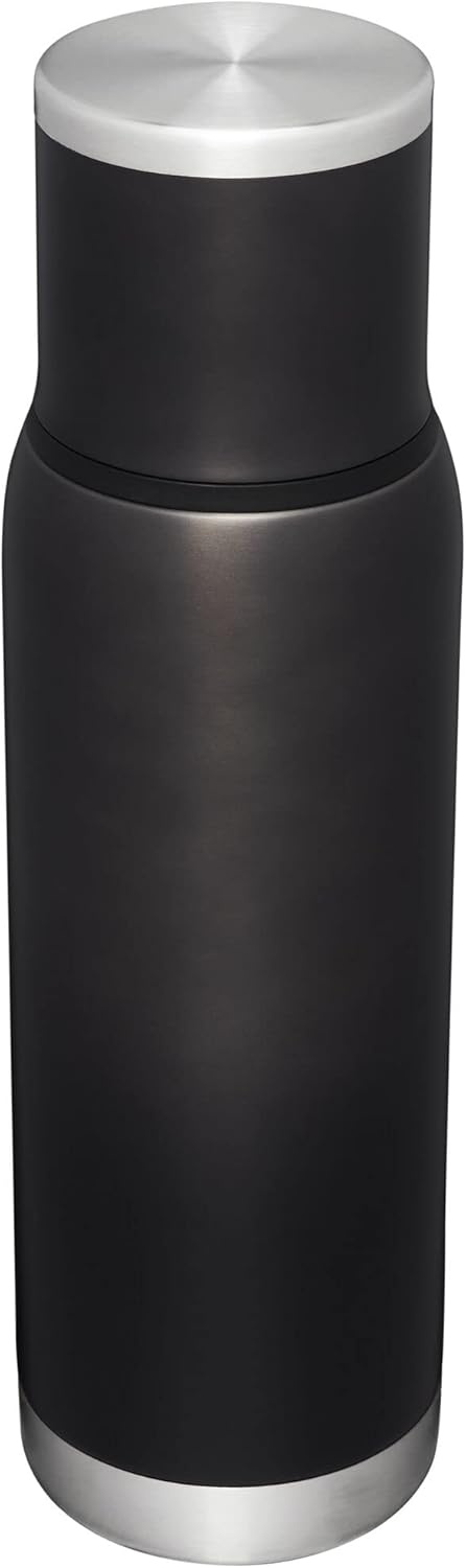 image:imageStanley AdventureToGo Vacuum Bottle 25 oz Wide Mouth with Leakproof Cup Lid Keep Drinks Hot or Cold Packable for Travel Insulated Stainless Steel Thermal Bottle BPAFree Spring GreenCharcoal Glow