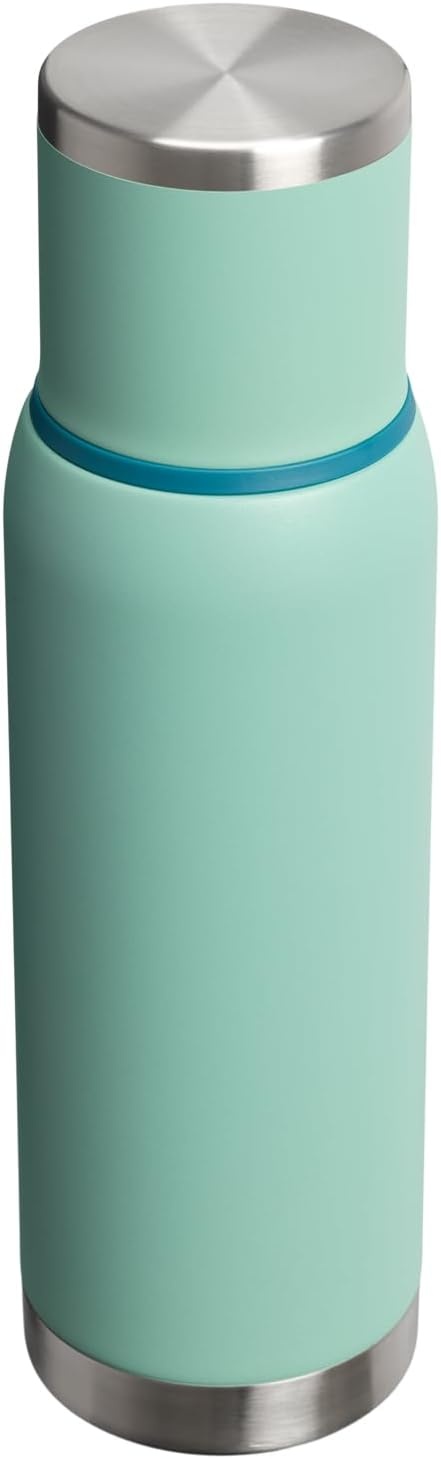 image:imageStanley AdventureToGo Vacuum Bottle 25 oz Wide Mouth with Leakproof Cup Lid Keep Drinks Hot or Cold Packable for Travel Insulated Stainless Steel Thermal Bottle BPAFree Black 20Spring Green