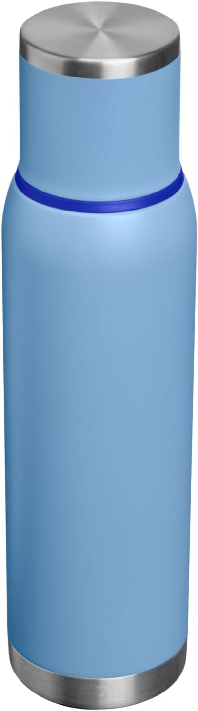 image:imageStanley AdventureToGo Vacuum Bottle 25 oz Wide Mouth with Leakproof Cup Lid Keep Drinks Hot or Cold Packable for Travel Insulated Stainless Steel Thermal Bottle BPAFree Black 20Blue Sky