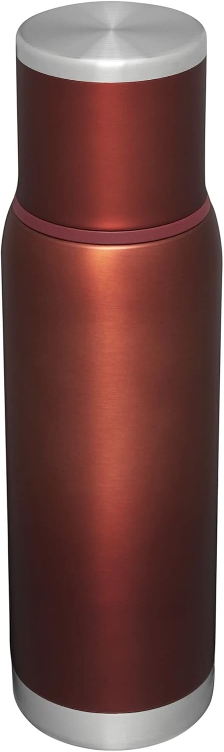 image:imageStanley AdventureToGo Vacuum Bottle 25 oz Wide Mouth with Leakproof Cup Lid Keep Drinks Hot or Cold Packable for Travel Insulated Stainless Steel Thermal Bottle BPAFree Spring GreenClay Glow