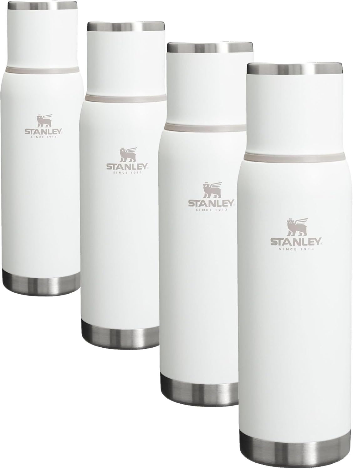 image:imageStanley AdventureToGo Vacuum Bottle 25 oz Wide Mouth with Leakproof Cup Lid Keep Drinks Hot or Cold Packable for Travel Insulated Stainless Steel Thermal Bottle BPAFree Black 20Frost