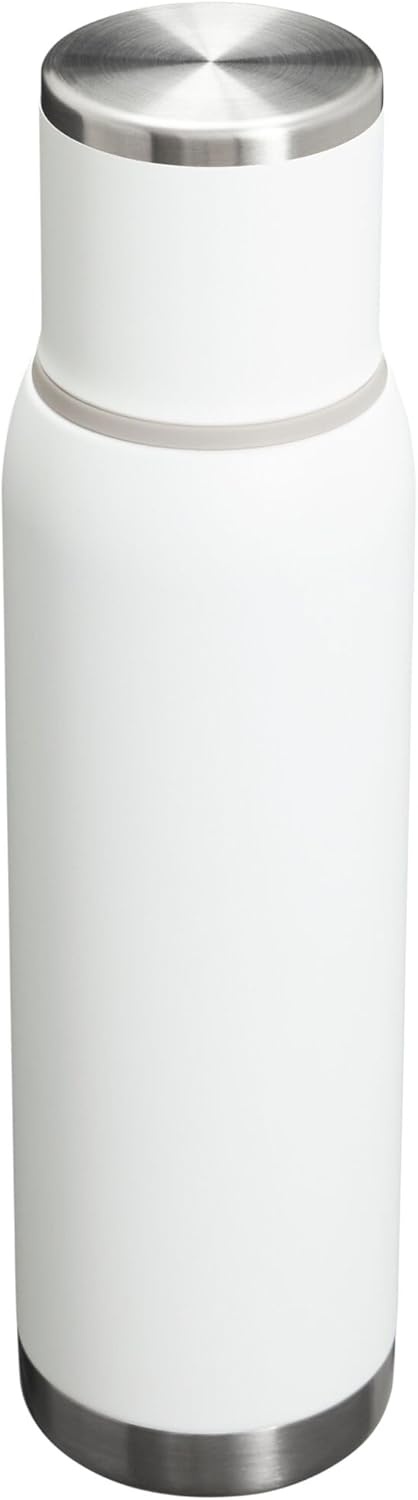 image:imageStanley AdventureToGo Vacuum Bottle 25 oz Wide Mouth with Leakproof Cup Lid Keep Drinks Hot or Cold Packable for Travel Insulated Stainless Steel Thermal Bottle BPAFree Black 20Frost