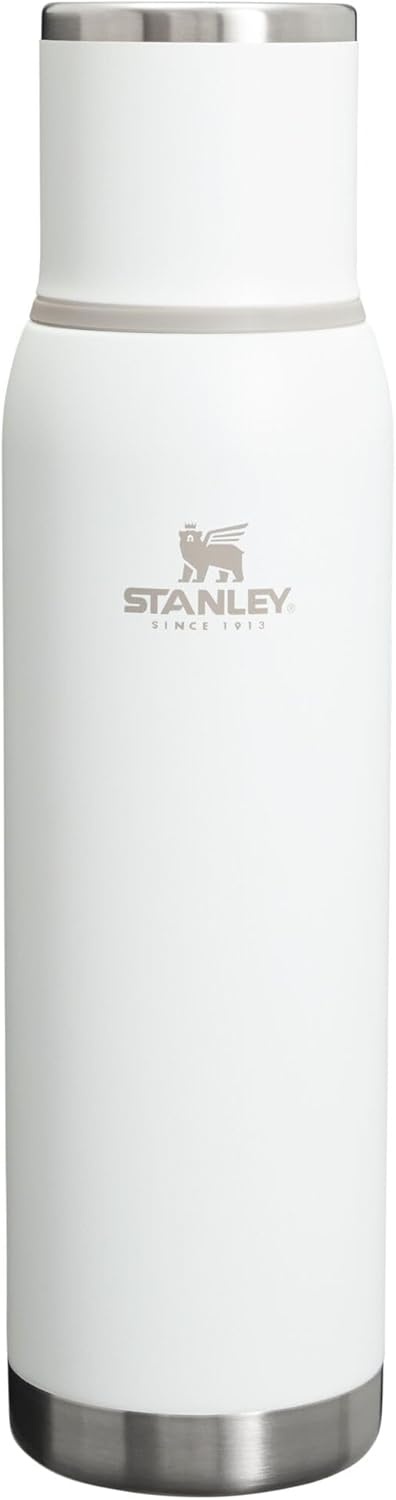 image:imageStanley AdventureToGo Vacuum Bottle 25 oz Wide Mouth with Leakproof Cup Lid Keep Drinks Hot or Cold Packable for Travel Insulated Stainless Steel Thermal Bottle BPAFree Spring GreenFrost