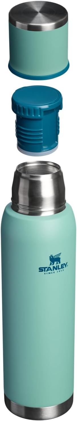 image:imageStanley AdventureToGo Vacuum Bottle 25 oz Wide Mouth with Leakproof Cup Lid Keep Drinks Hot or Cold Packable for Travel Insulated Stainless Steel Thermal Bottle BPAFree Spring GreenSpring Green