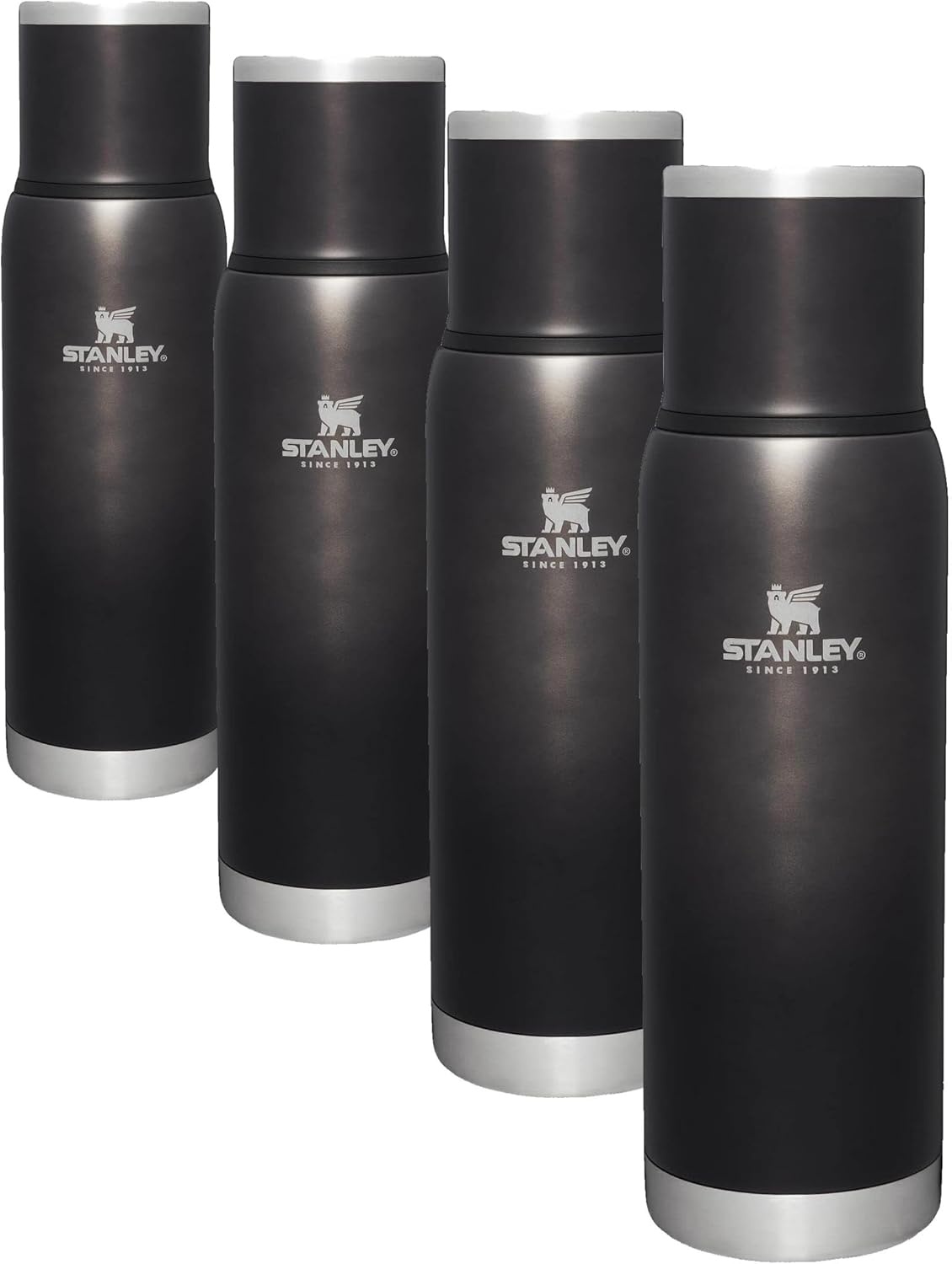image:imageStanley AdventureToGo Vacuum Bottle 25 oz Wide Mouth with Leakproof Cup Lid Keep Drinks Hot or Cold Packable for Travel Insulated Stainless Steel Thermal Bottle BPAFree Spring GreenCharcoal Glow