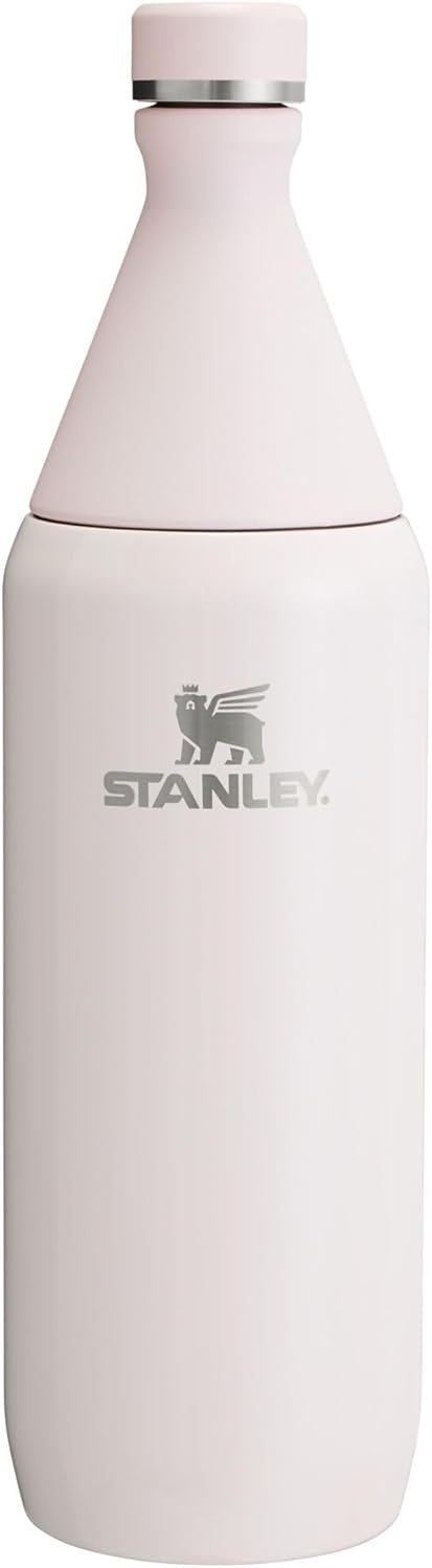 image:imageStanley All Day Slim Bottle 20 oz Twist On Lid with Leakproof Seal Slim Design for Travel amp Gym Insulated Stainless Steel BPAFree Blue Sky GlossRose Quartz