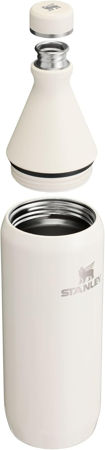 image:imageStanley All Day Slim Bottle 20 oz Twist On Lid with Leakproof Seal Slim Design for Travel amp Gym Insulated Stainless Steel BPAFree Dawn DriftCream