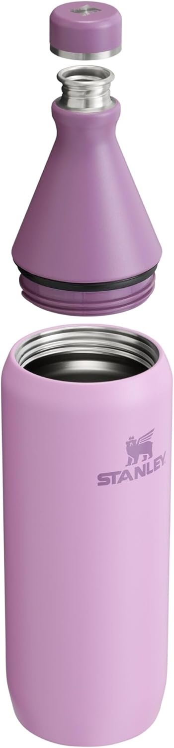 image:imageStanley All Day Slim Bottle 20 oz Twist On Lid with Leakproof Seal Slim Design for Travel amp Gym Insulated Stainless Steel BPAFree Dawn DriftLilac