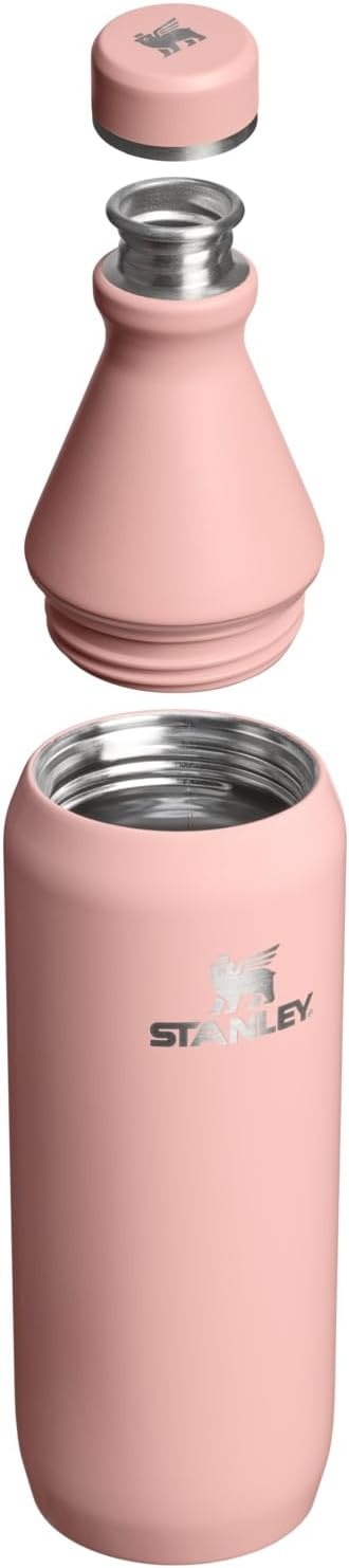 image:imageStanley All Day Slim Bottle 20 oz Twist On Lid with Leakproof Seal Slim Design for Travel amp Gym Insulated Stainless Steel BPAFree Dawn DriftPeach Rose Gloss
