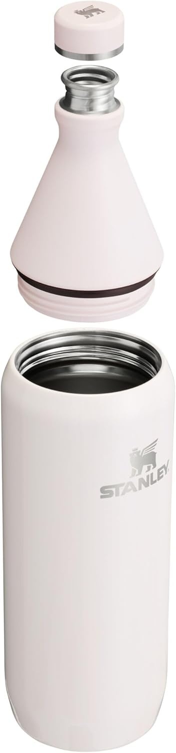 image:imageStanley All Day Slim Bottle 20 oz Twist On Lid with Leakproof Seal Slim Design for Travel amp Gym Insulated Stainless Steel BPAFree Dawn DriftRose Quartz