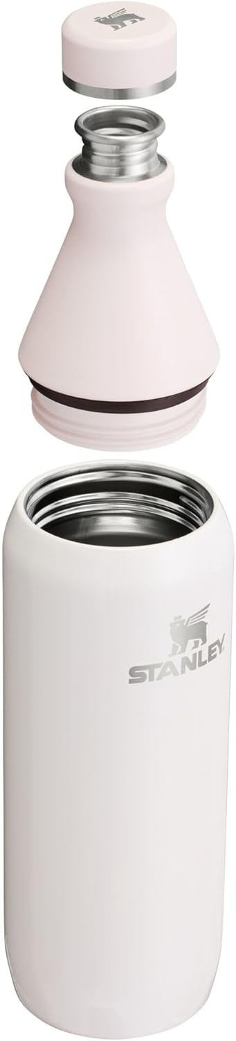 image:imageStanley All Day Slim Bottle 20 oz Twist On Lid with Leakproof Seal Slim Design for Travel amp Gym Insulated Stainless Steel BPAFree Dawn DriftRose Quartz