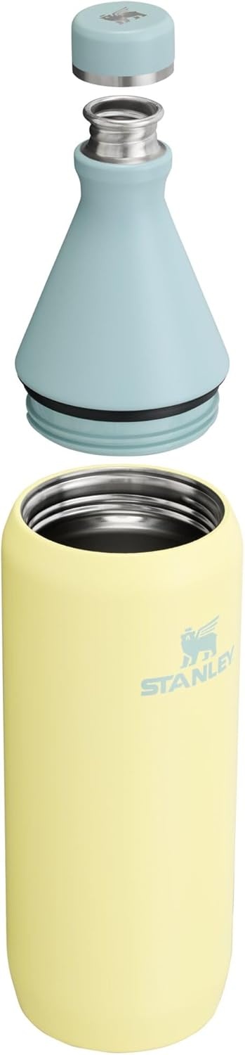 image:imageStanley All Day Slim Bottle 20 oz Twist On Lid with Leakproof Seal Slim Design for Travel amp Gym Insulated Stainless Steel BPAFree Peach Rose GlossPomelo