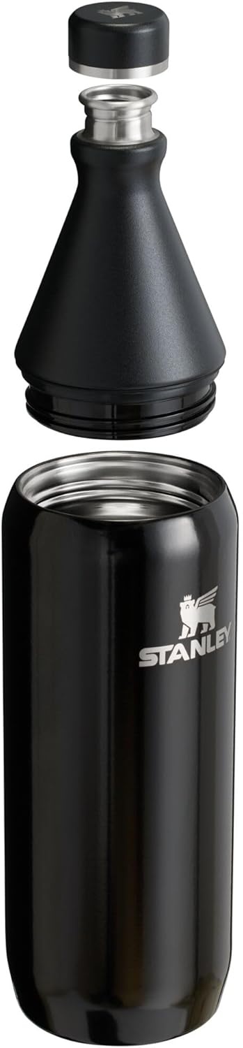 image:imageStanley All Day Slim Bottle 20 oz Twist On Lid with Leakproof Seal Slim Design for Travel amp Gym Insulated Stainless Steel BPAFree Peach Rose GlossBlack