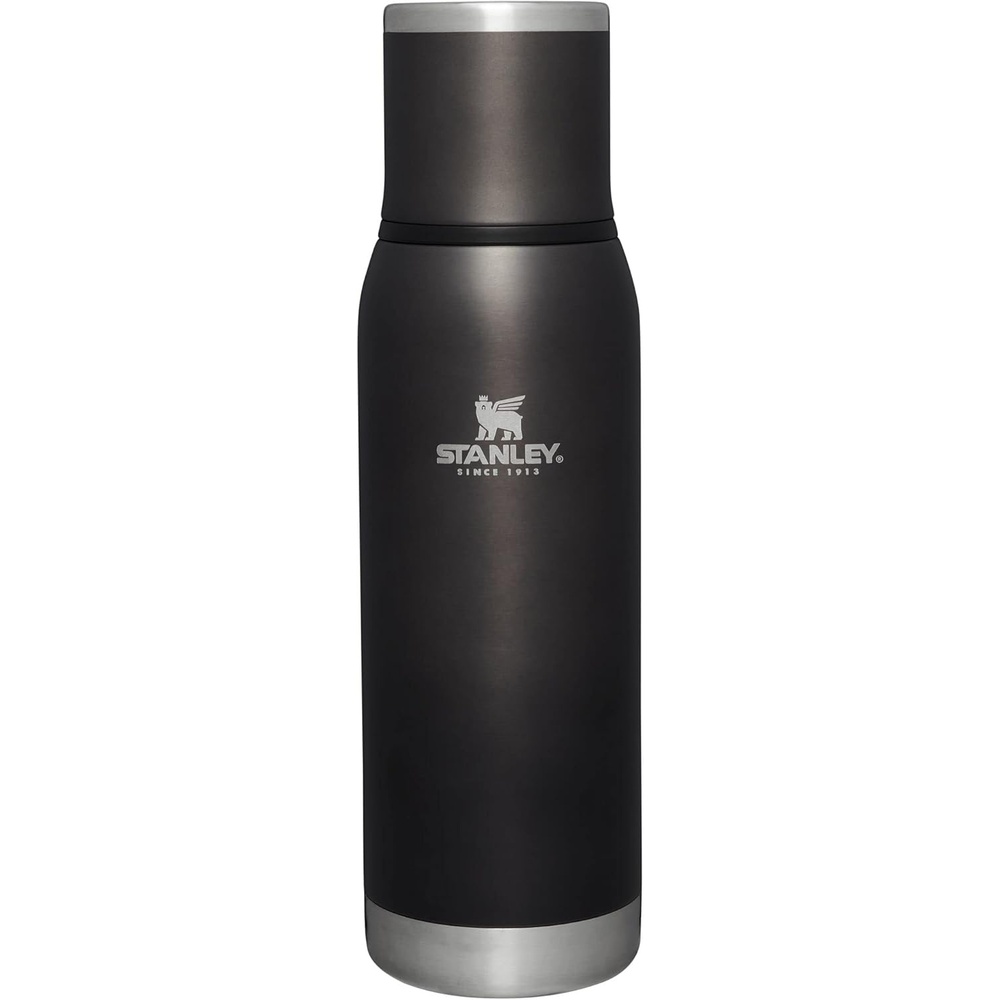 image:imageStanley AdventureToGo Vacuum Bottle 25 oz  Wide Mouth with Leakproof Cup Lid  Keep Drinks Hot or Cold  Packable for Travel  Insulated Stainless Steel Thermal Bottle  BPAFree  Spring GreenCharcoal Glow