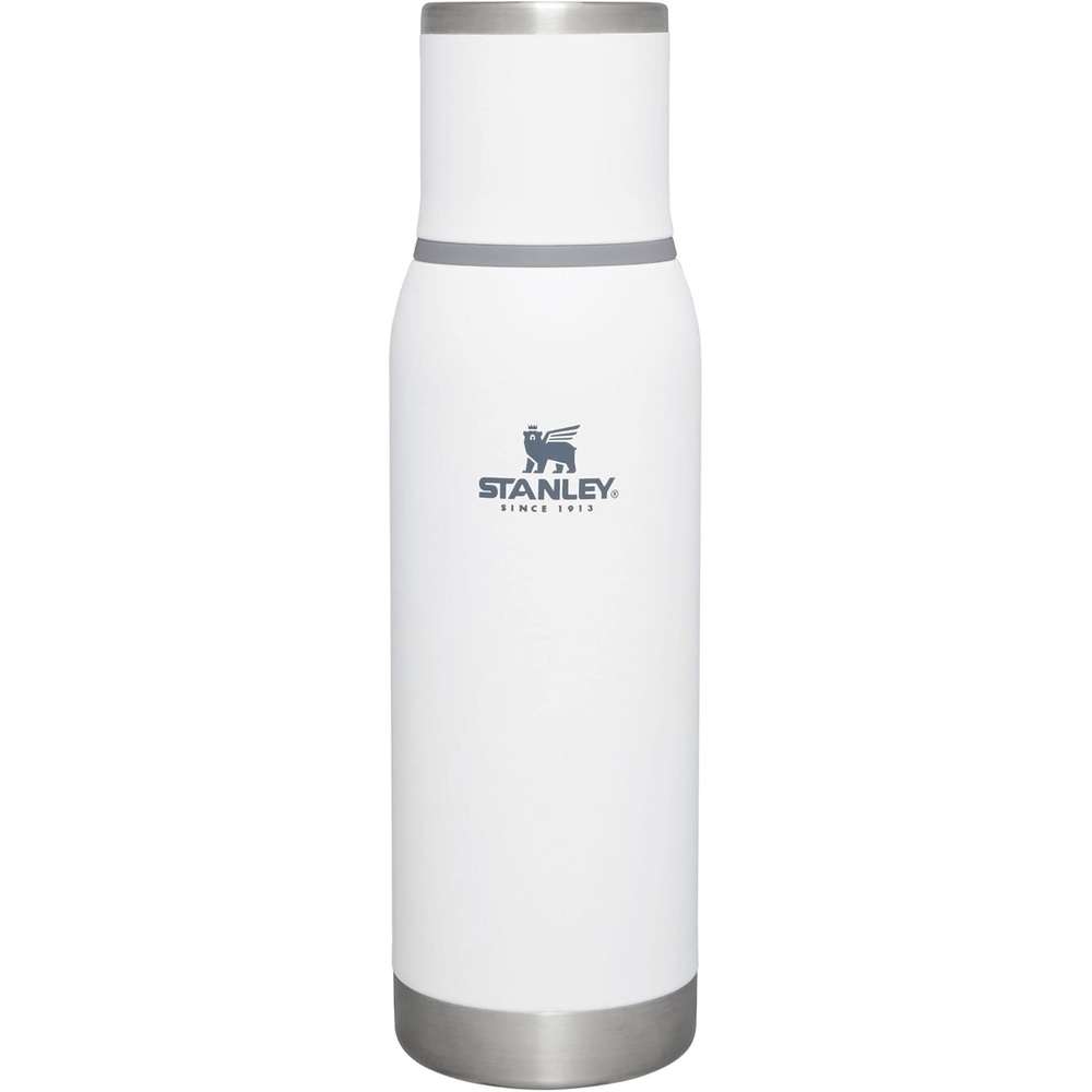 image:imageStanley AdventureToGo Vacuum Bottle 25 oz Wide Mouth with Leakproof Cup Lid Keep Drinks Hot or Cold Packable for Travel Insulated Stainless Steel Thermal Bottle BPAFree Black 20Polar