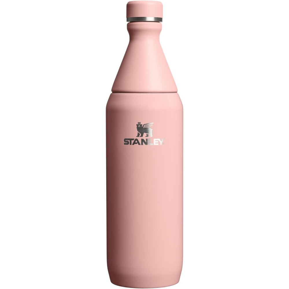 image:imageStanley All Day Slim Bottle 20 oz  Twist On Lid with Leakproof Seal  Slim Design for Travel amp Gym  Insulated Stainless Steel  BPAFree  Dawn DriftPeach Rose Gloss