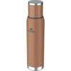 Stanley Adventure-To-Go Vacuum Bottle 25 oz | Wide Mouth with Leakproof Cup Lid | Keep Drinks Hot or Cold | Packable for Travel | Insulated Stainless Steel Thermal Bottle | BPA-Free | Black 2.0(Toast)