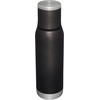 Stanley Adventure-To-Go Vacuum Bottle 25 oz | Wide Mouth with Leakproof Cup Lid | Keep Drinks Hot or Cold | Packable for Travel | Insulated Stainless Steel Thermal Bottle | BPA-Free | Black 2.0(Charcoal Glow)
