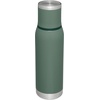 Stanley Adventure-To-Go Vacuum Bottle 25 oz | Wide Mouth with Leakproof Cup Lid | Keep Drinks Hot or Cold | Packable for Travel | Insulated Stainless Steel Thermal Bottle | BPA-Free | Spring Green(Hammertone Green)