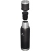 Stanley Adventure-To-Go Vacuum Bottle 25 oz | Wide Mouth with Leakproof Cup Lid | Keep Drinks Hot or Cold | Packable for Travel | Insulated Stainless Steel Thermal Bottle | BPA-Free | Black 2.0(Charcoal Glow)