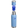 Stanley Adventure-To-Go Vacuum Bottle 25 oz | Wide Mouth with Leakproof Cup Lid | Keep Drinks Hot or Cold | Packable for Travel | Insulated Stainless Steel Thermal Bottle | BPA-Free | Spring Green(Blue Sky)