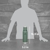 Stanley Adventure-To-Go Vacuum Bottle 25 oz | Wide Mouth with Leakproof Cup Lid | Keep Drinks Hot or Cold | Packable for Travel | Insulated Stainless Steel Thermal Bottle | BPA-Free | Blue Sky(Hammertone Green)