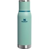Stanley Adventure-To-Go Vacuum Bottle 25 oz | Wide Mouth with Leakproof Cup Lid | Keep Drinks Hot or Cold | Packable for Travel | Insulated Stainless Steel Thermal Bottle | BPA-Free | Black 2.0(Spring Green)