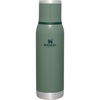 Stanley Adventure-To-Go Vacuum Bottle 25 oz | Wide Mouth with Leakproof Cup Lid | Keep Drinks Hot or Cold | Packable for Travel | Insulated Stainless Steel Thermal Bottle | BPA-Free | Blue Sky(Hammertone Green)