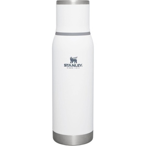 Stanley Adventure-To-Go Vacuum Bottle 25 oz | Wide Mouth with Leakproof Cup Lid | Keep Drinks Hot or Cold | Packable for Travel | Insulated Stainless Steel Thermal Bottle | BPA-Free | Black 2.0(Polar)